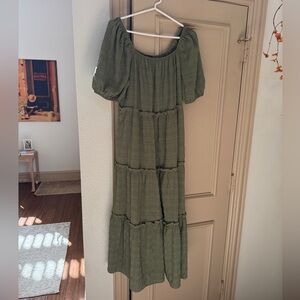 PRETTYGARDEN Chic Summer or Fall Casual Boho Maxi Dress Size L